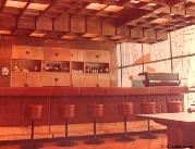 Участник фотоконкурса: Николай Владимирович Ковбасюк (фото из архива военных строителей). Интерьер молочного кафе-бара общежития, 1980-е гг.